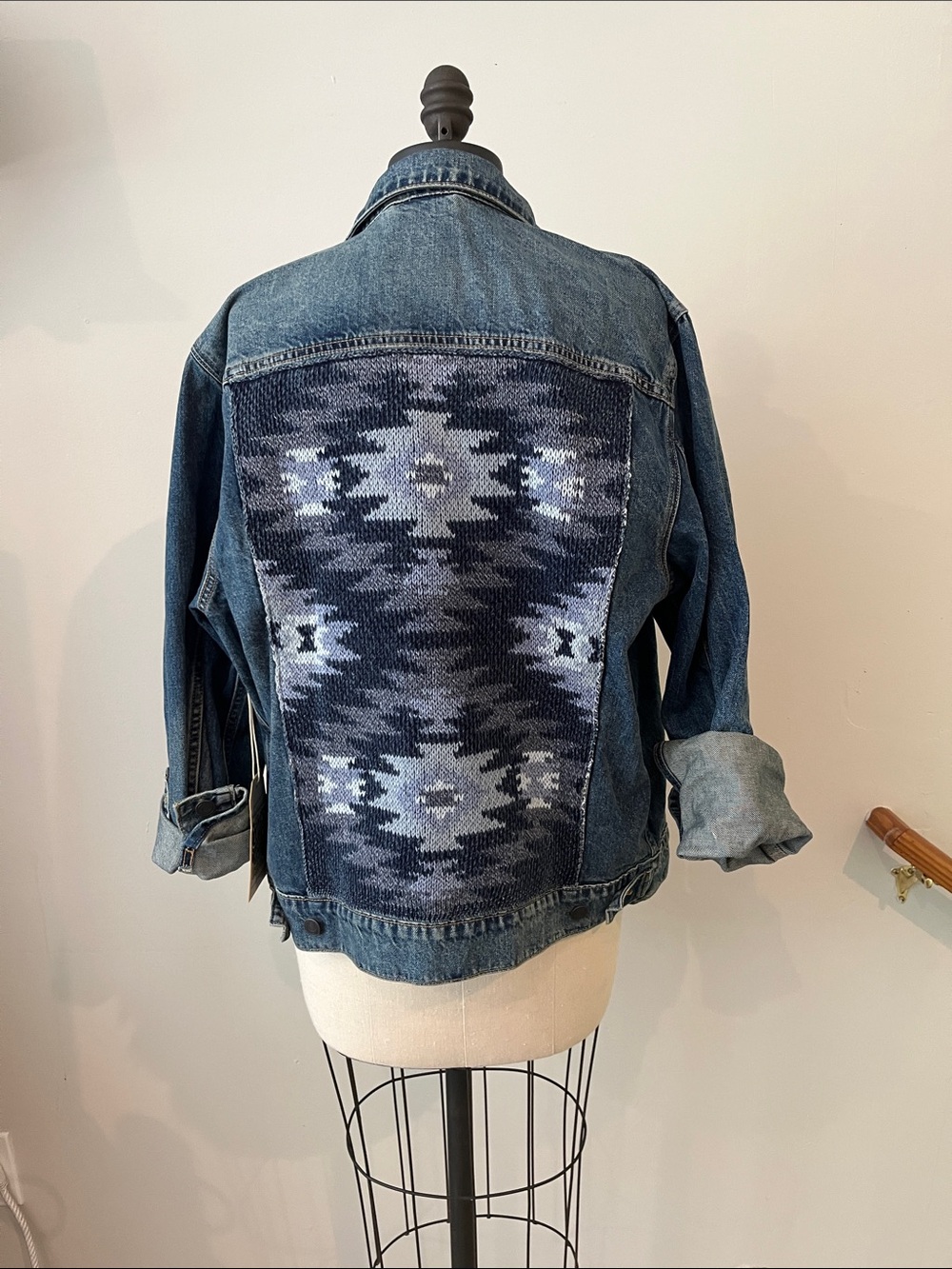 Lucky brand legend jacket with woven back detail M